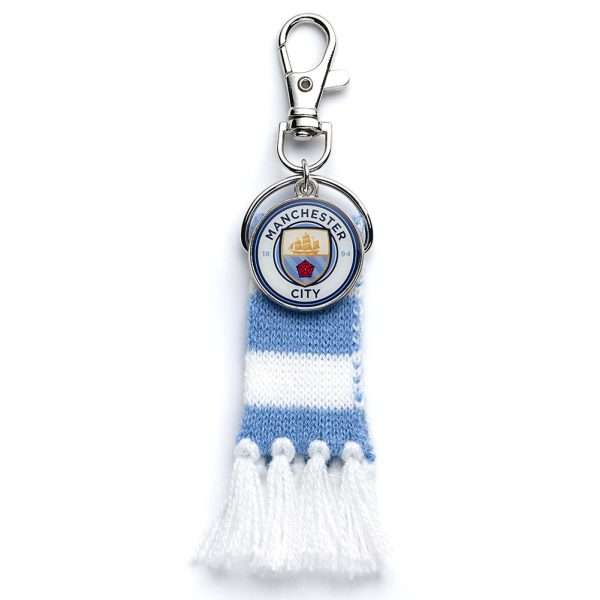 Manchester City FC Blue Bar Scarf Bag Charm - Image 2
