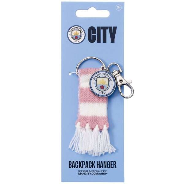 Manchester City FC Pink Bar Scarf Bag Charm - Image 3