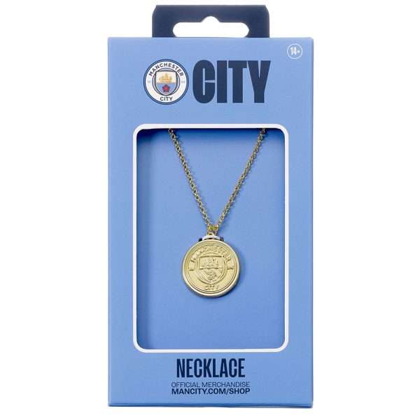 Manchester City FC Gold Finish Crest Necklace - Image 4