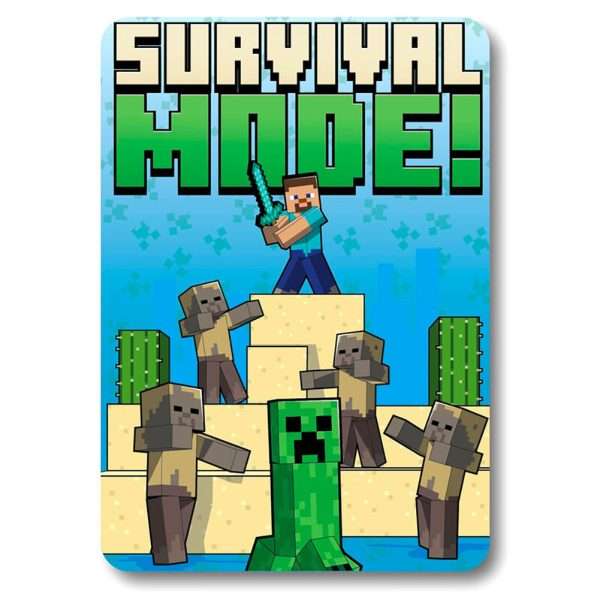 Minecraft Survival Mode Fleece Blanket - Image 2