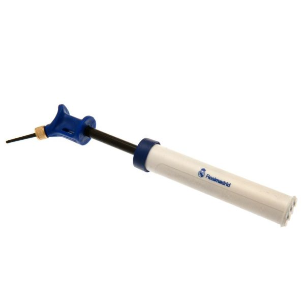 real madrid fc white dual action football pump