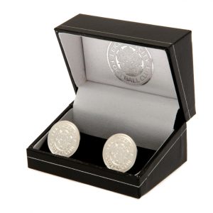 leicester city fc silver plated formed cufflinks