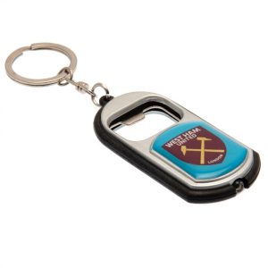 west ham united fc keyring torch bottle opener
