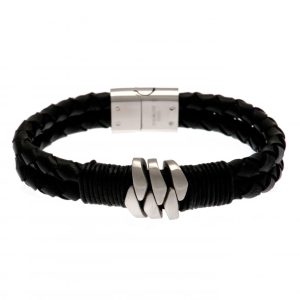 leicester city fc leather bracelet