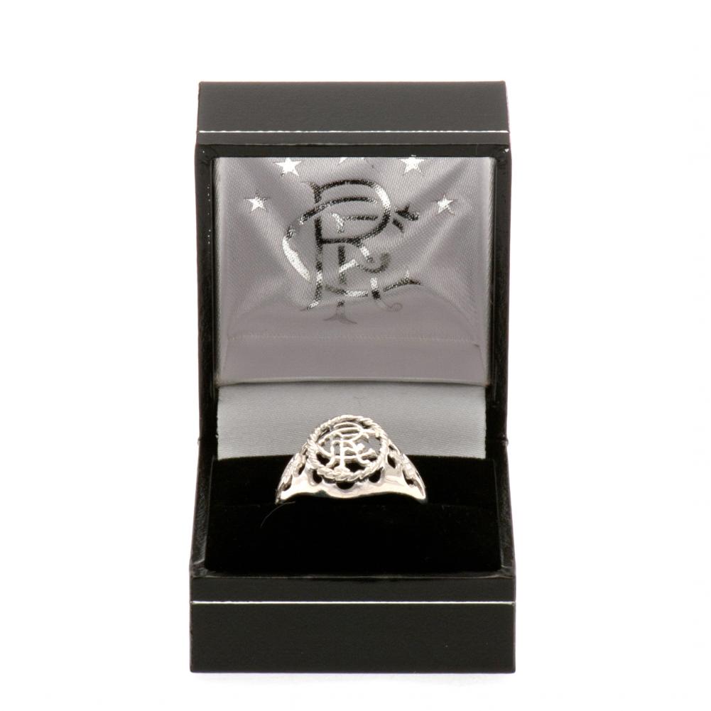 rangers fc sterling silver ring small