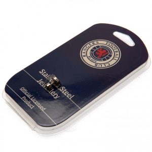 rangers fc stainless steel scroll crest stud earring