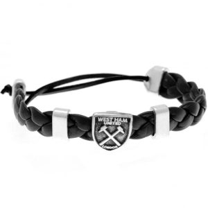 west ham united fc pu slider bracelet