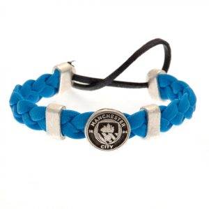 manchester city fc pu slider bracelet