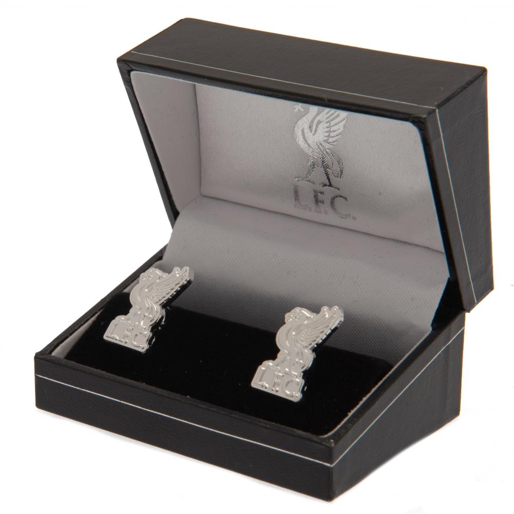 liverpool fc silver plated formed liverbird cufflinks