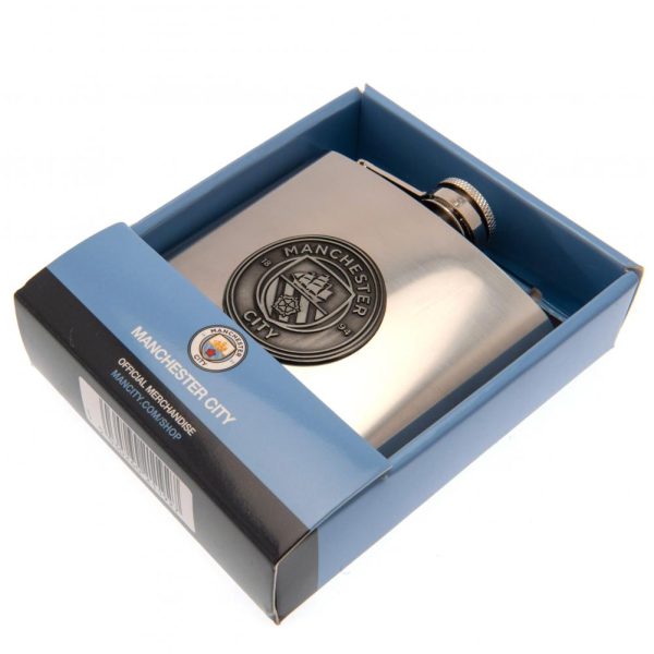 manchester city fc hip flask