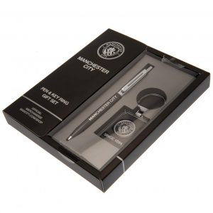 manchester city fc pen & keyring set