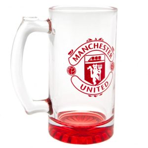manchester united fc stein glass tankard