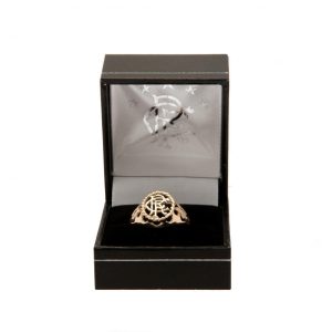 rangers fc 9ct gold crest ring medium