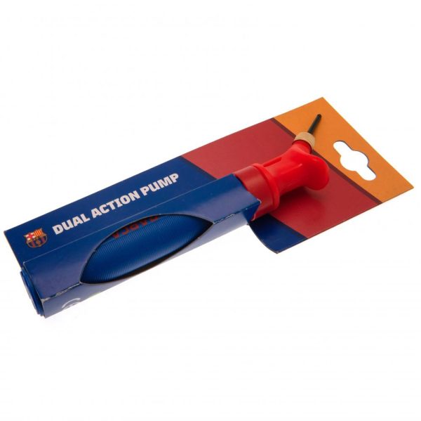 fc barcelona dual action football pump