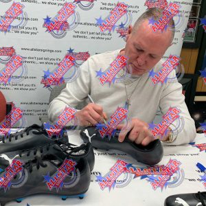 rangers fc gascoigne signed boot (framed)