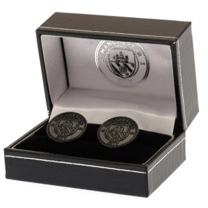 manchester city fc black ip cufflinks