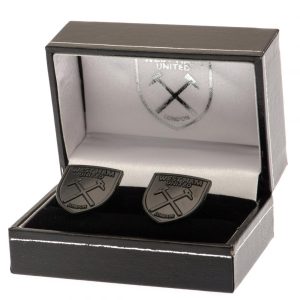 west ham united fc black ip cufflinks