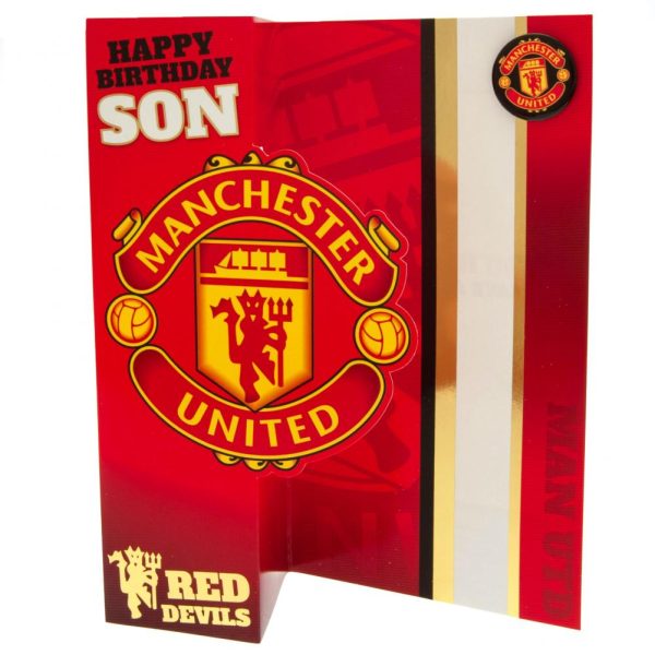manchester united fc son birthday card
