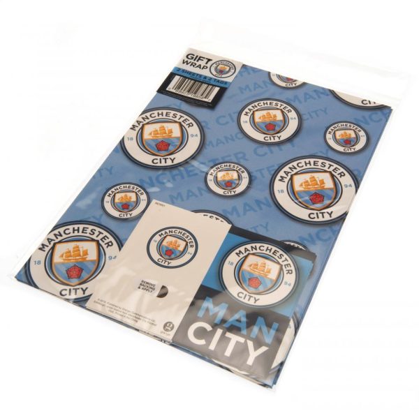 manchester city fc crest gift wrap