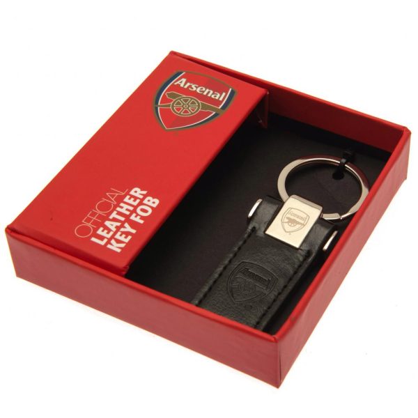 arsenal fc leather key fob