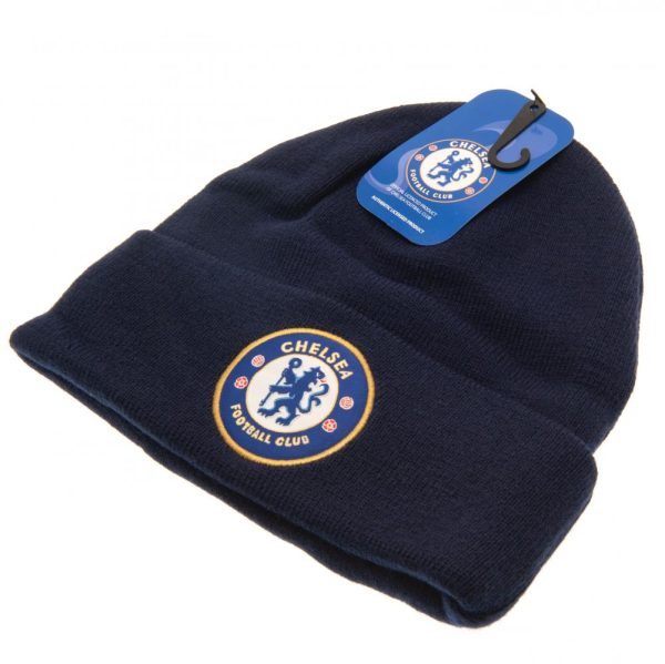 chelsea fc navy cuff beanie