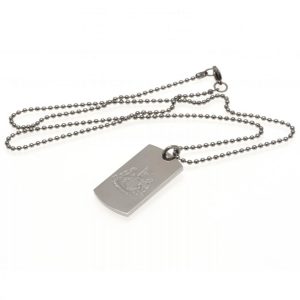 newcastle united fc engraved dog tag & chain
