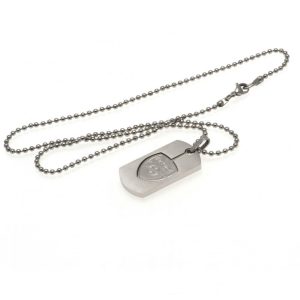 arsenal fc cut out crest dog tag & chain