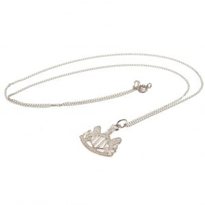 newcastle united fc sterling silver pendant & chain