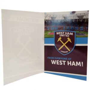 west ham united fc musical birthday card