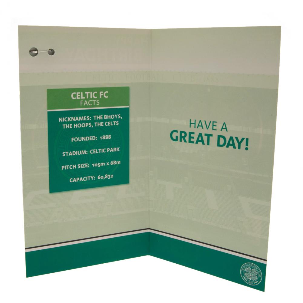 celtic fc birthday card & badge