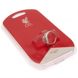 liverpool fc silver plated crest ring large