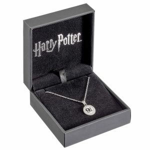 harry potter sterling silver crystal necklace 9 & 3 quarters