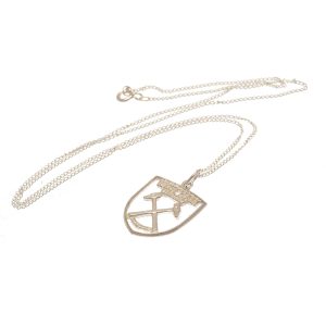 west ham united fc sterling silver pendant & chain cr
