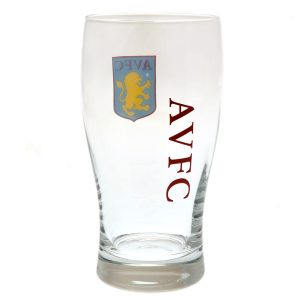 aston villa fc tulip pint glass
