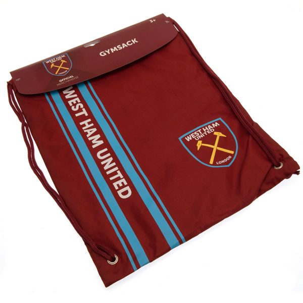 west ham united fc stripe gym bag