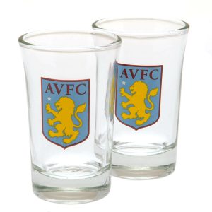 aston villa fc 2pk shot glass set