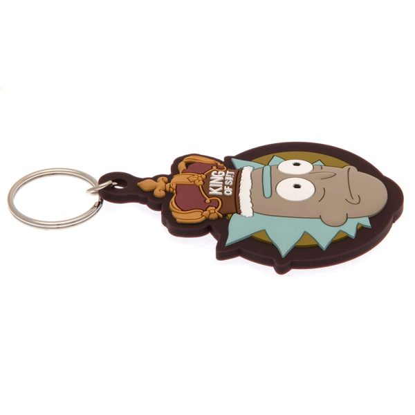 rick and morty king rick pvc keyring