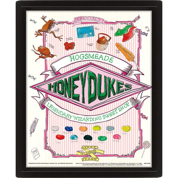 harry potter honeydukes framed 3d picture