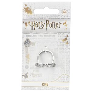 harry potter stainless steel ring luna glasses large