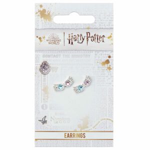 harry potter silver plated luna spectrespecs stud earrings
