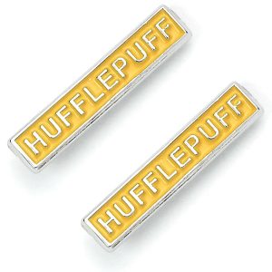 harry potter silver plated earring set hufflepuff
