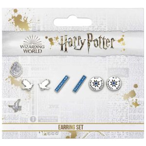 harry potter silver plated earring set ravenclaw