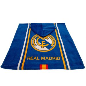 real madrid fc kids hooded poncho