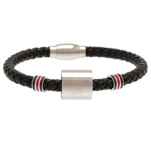 rangers fc colour ring leather bracelet