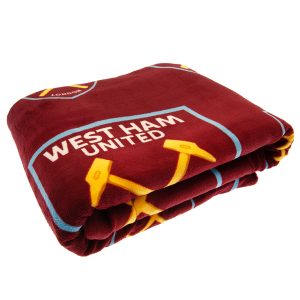 west ham united fc sherpa fleece blanket