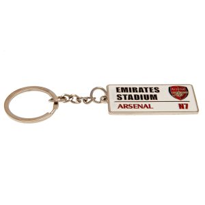 arsenal fc embossed street sign keyring