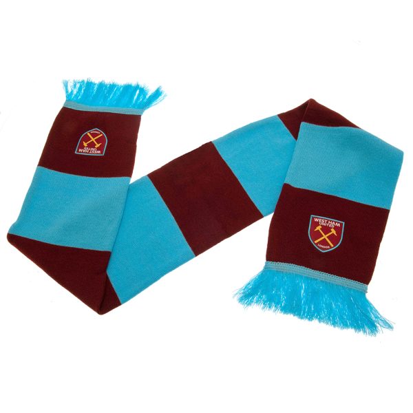 west ham united fc bar scarf