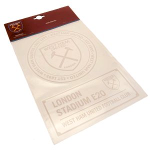 west ham united fc 2pk a4 car decal