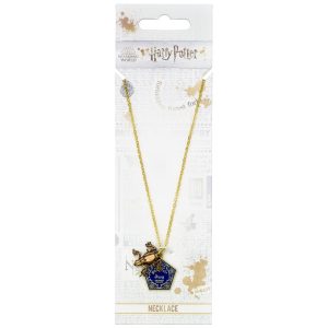 harry potter gold plated necklace chocolate frog