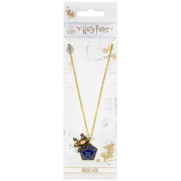 harry potter gold plated necklace chocolate frog